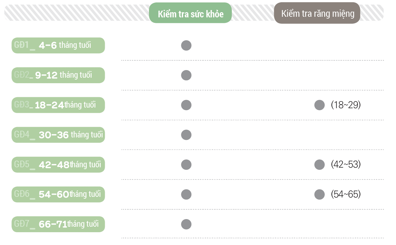 Nội dung kiểm tra theo từng thời kỳ